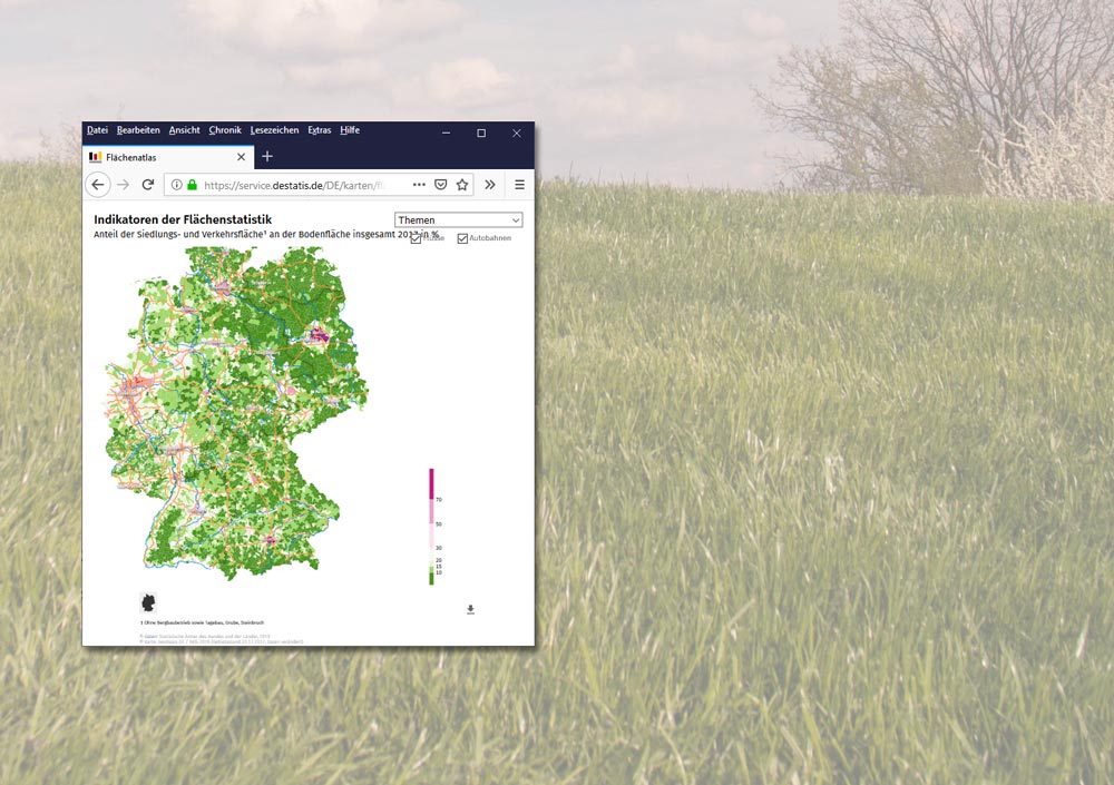 Online-Flächenatlas des Statistischen Bundesamts Online-Flächenatlas des Statistischen Bundesamts