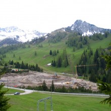 Baustelle in den Bergen