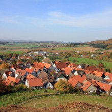 Luftbild eines Dorfes