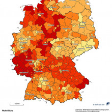 Karte Wohnfläche Deutschland 2017