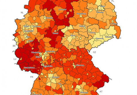 Karte Wohnfläche Deutschland 2017